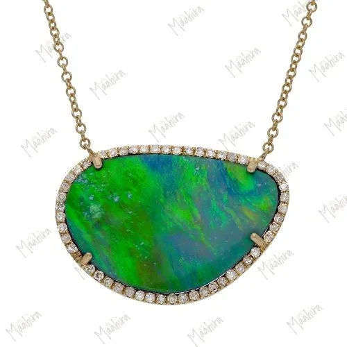 Australian Diamond Opal Necklace
