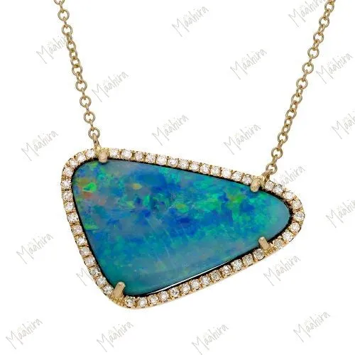 Australian Diamond Opal Necklace