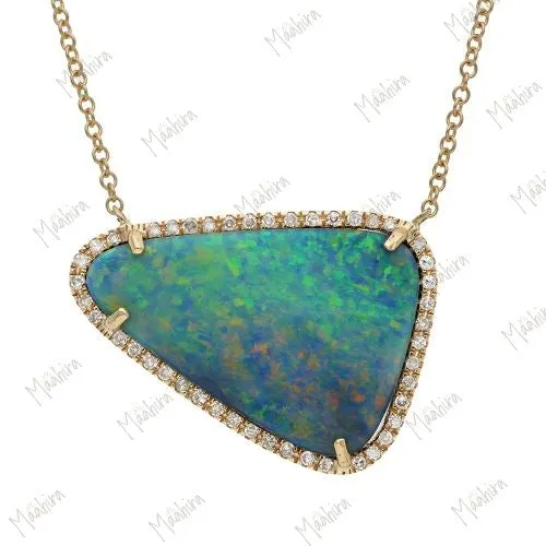 Australian Diamond Opal Necklace
