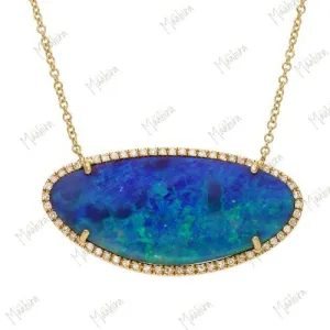 Australian Diamond Opal Necklace