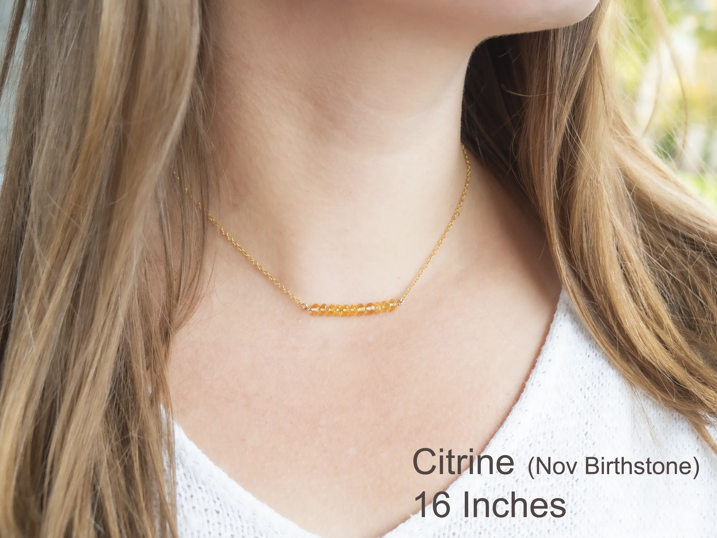 Birthstone Bar Necklace