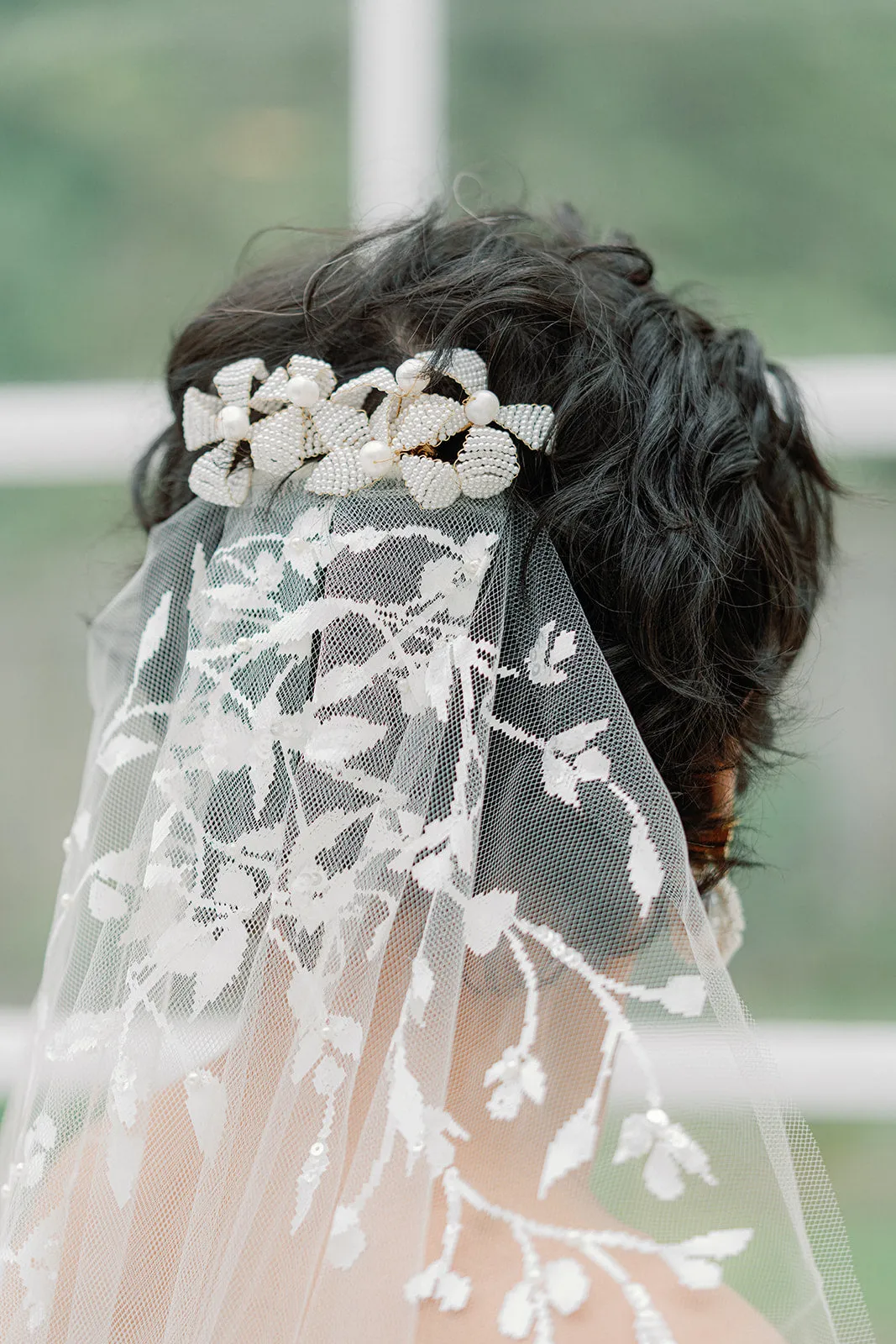 bridal hair comb  AMBRE- 25001