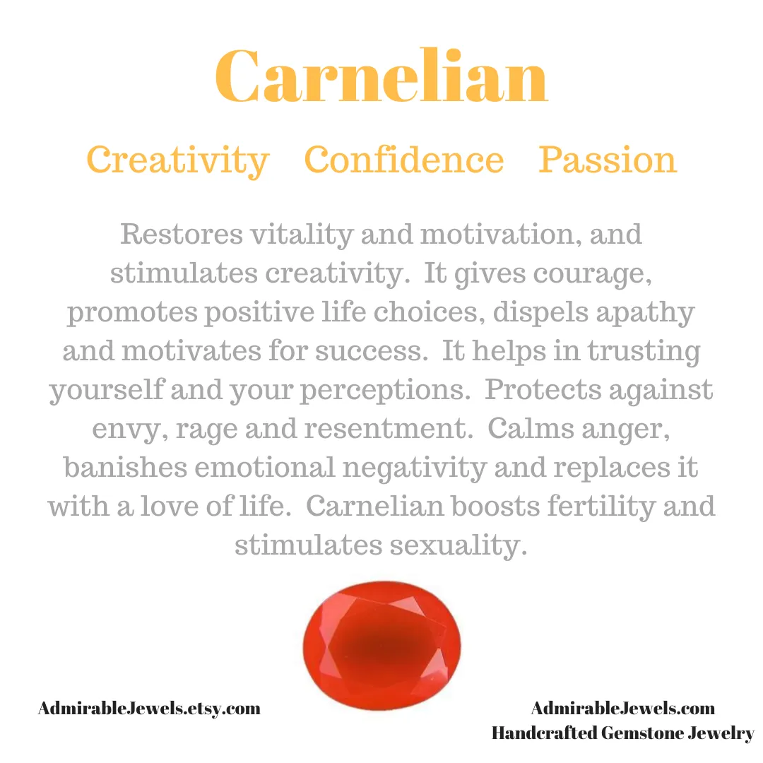 Carnelian Hoop Earrings