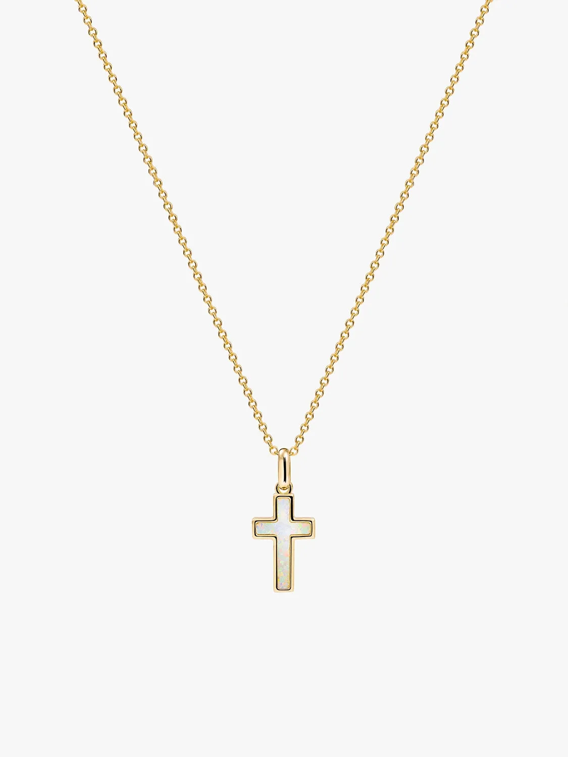 Cross Opal Necklace