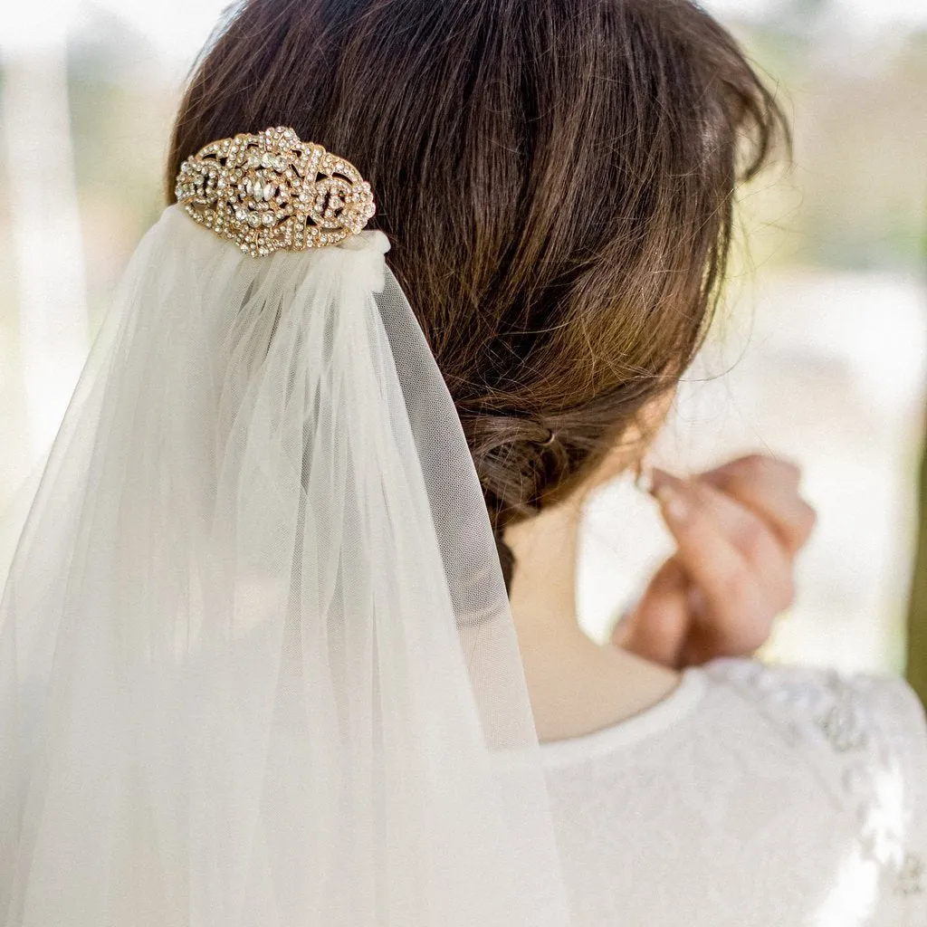 Elise, Gold Art Deco Style Comb