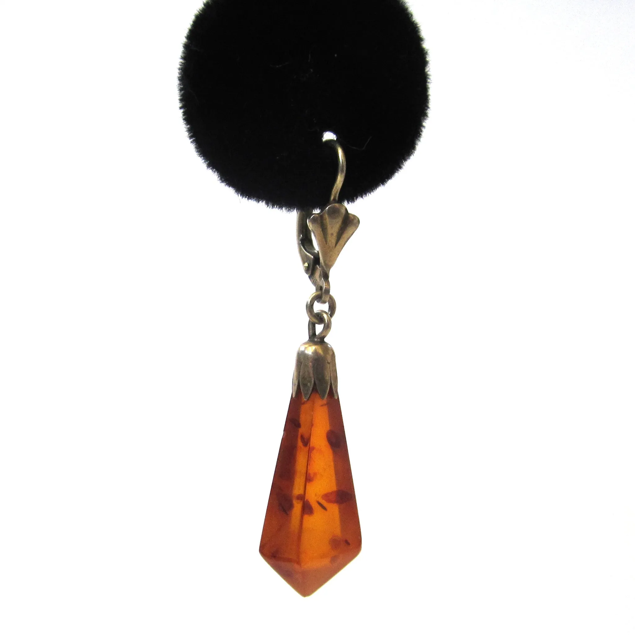 Gold-Filled Pierced Amber Earrings