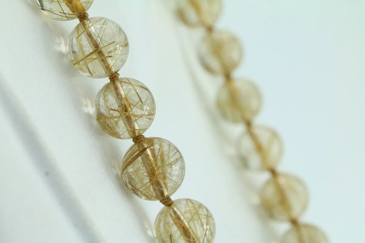 Golden Rutilated Quartz Gold Filled Necklace 18"