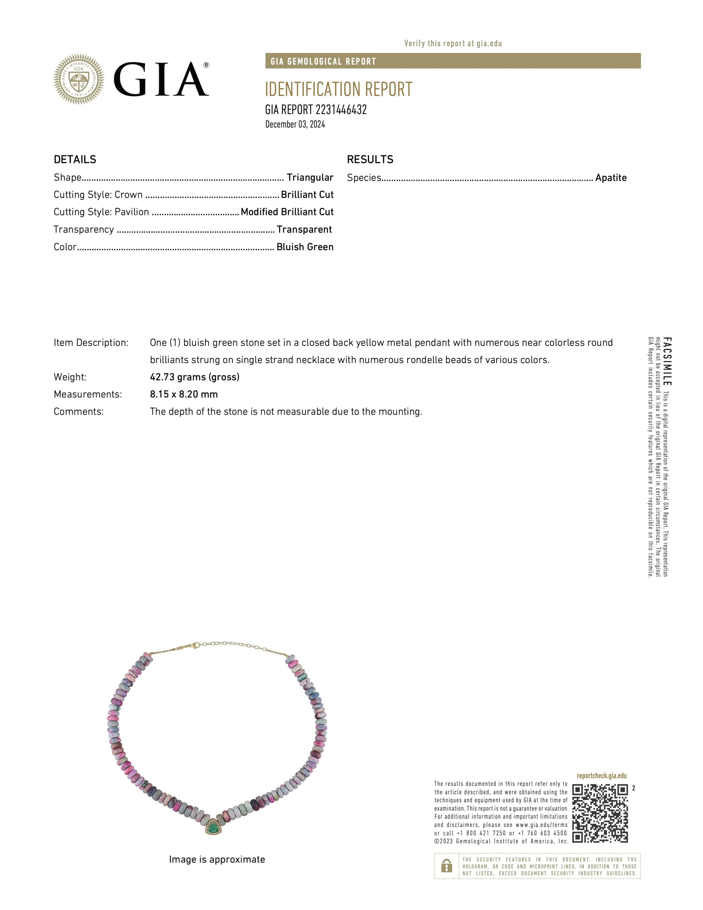 Jacquie Aiche Opal, Apatite and Diamond Necklace in 14K Gold