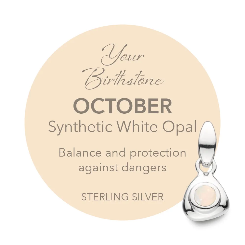 Kit Heath Coast October Synthetic Opal Birthstone Tag Necklace