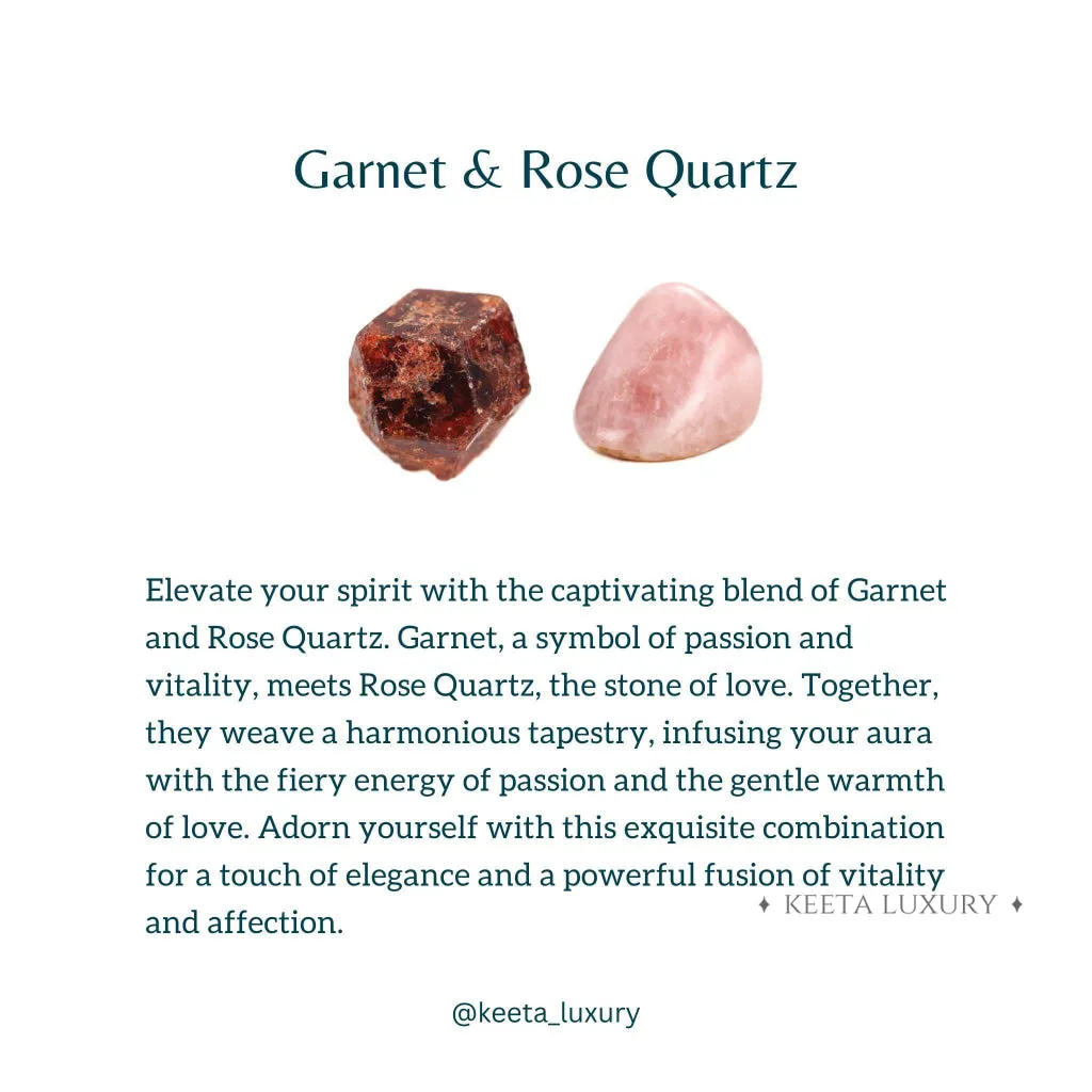Nature Fusion - Rose Quartz & Garnet Dangle