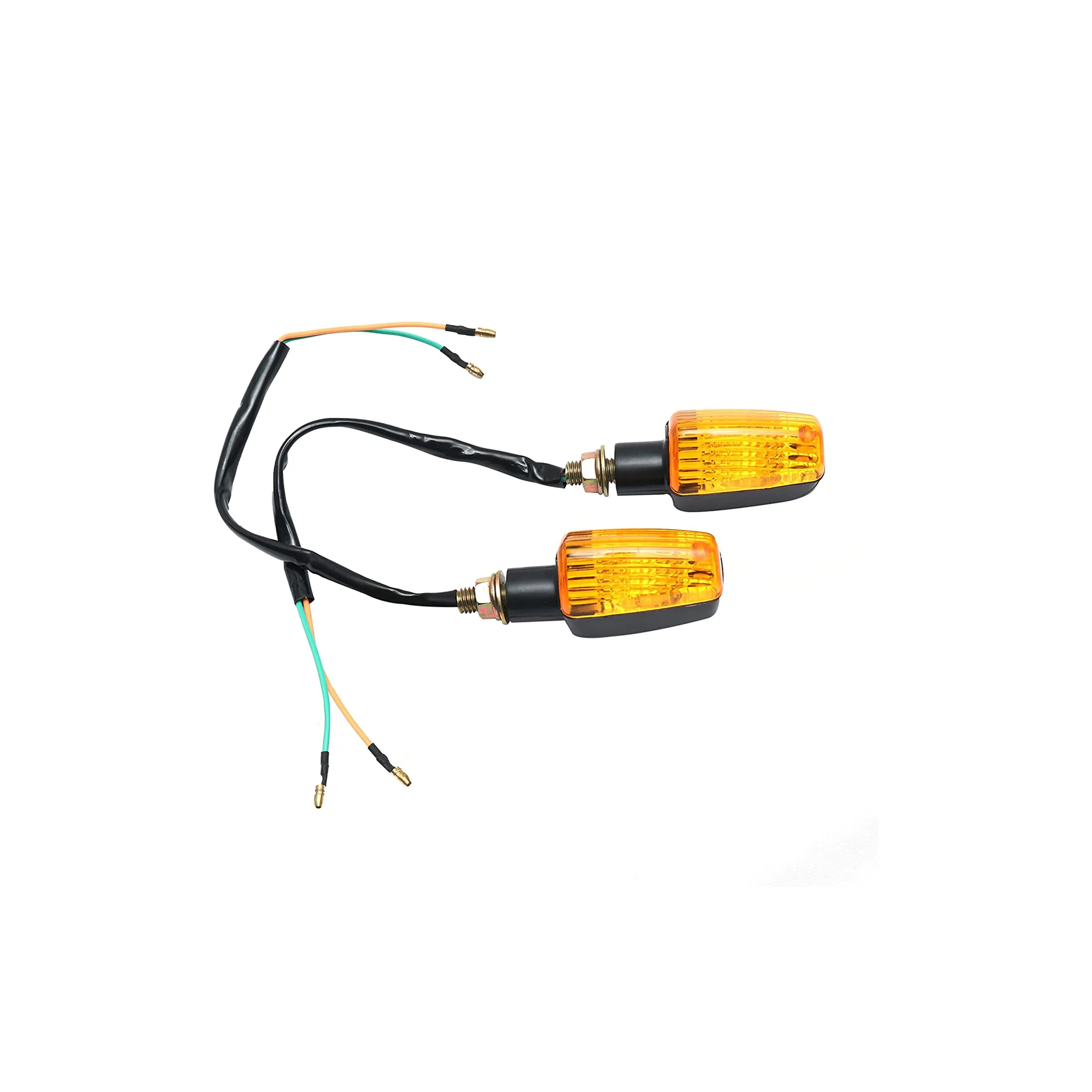 PAIR OF 12V UNIVERSAL MOTORCYCLE TURN SIGNAL INDICATOR LIGHT TURNING AMBER LAMP - 819804