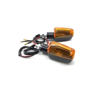 PAIR OF 12V UNIVERSAL MOTORCYCLE TURN SIGNAL INDICATOR LIGHT TURNING AMBER LAMP - 819804