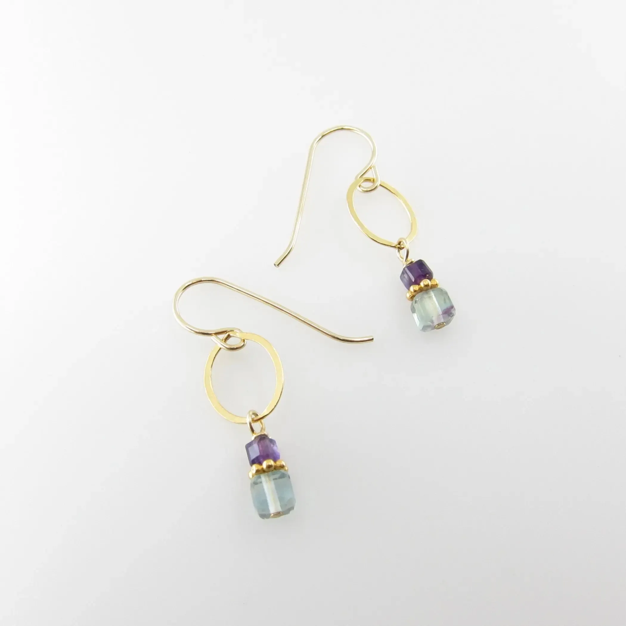 Rainbow Fluorite Earrings
