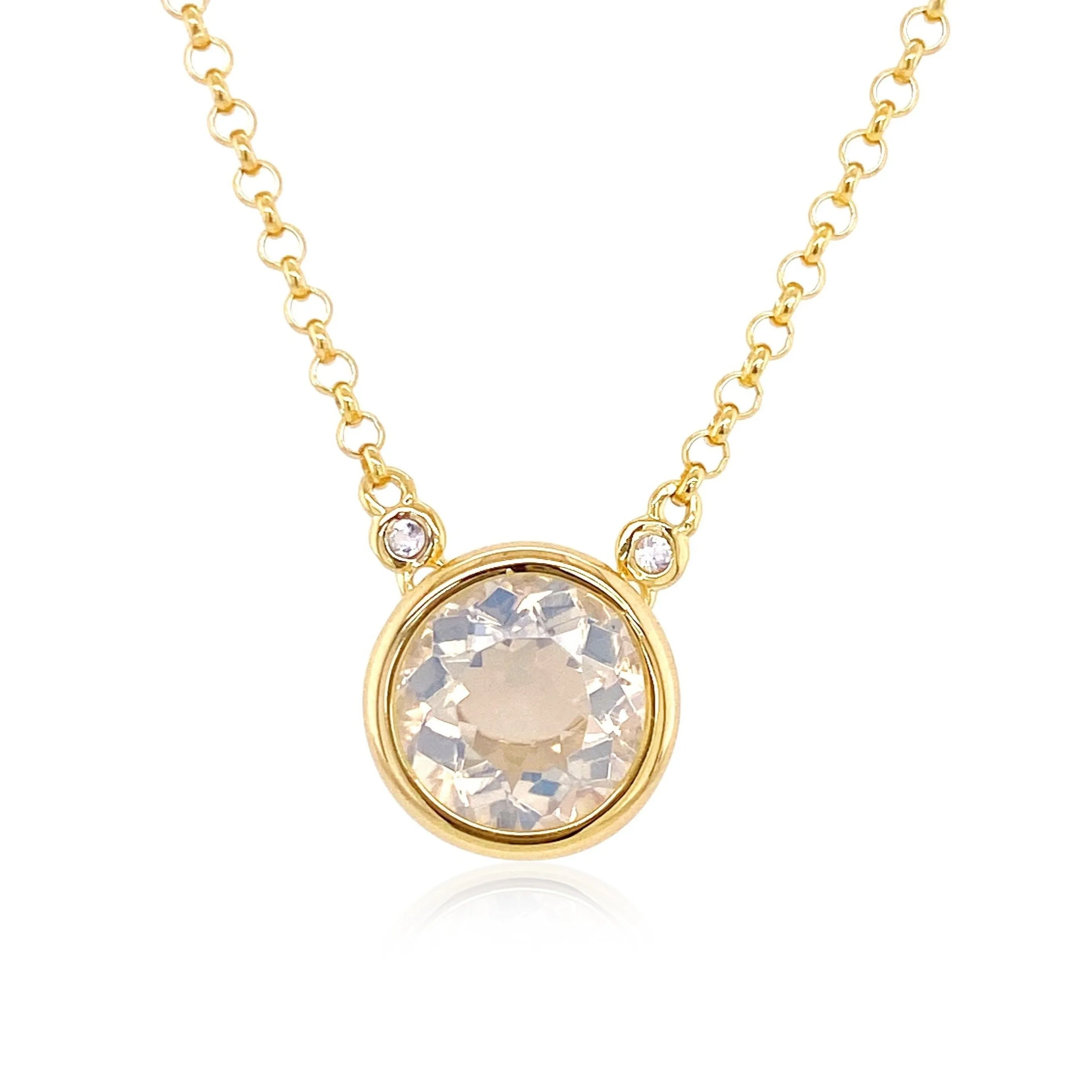 SIGNATURE Necklace (1287) - Opal Quartz / YG