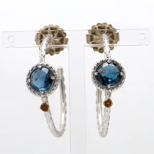 TACORI Blue Topaz Hoop Earrings
