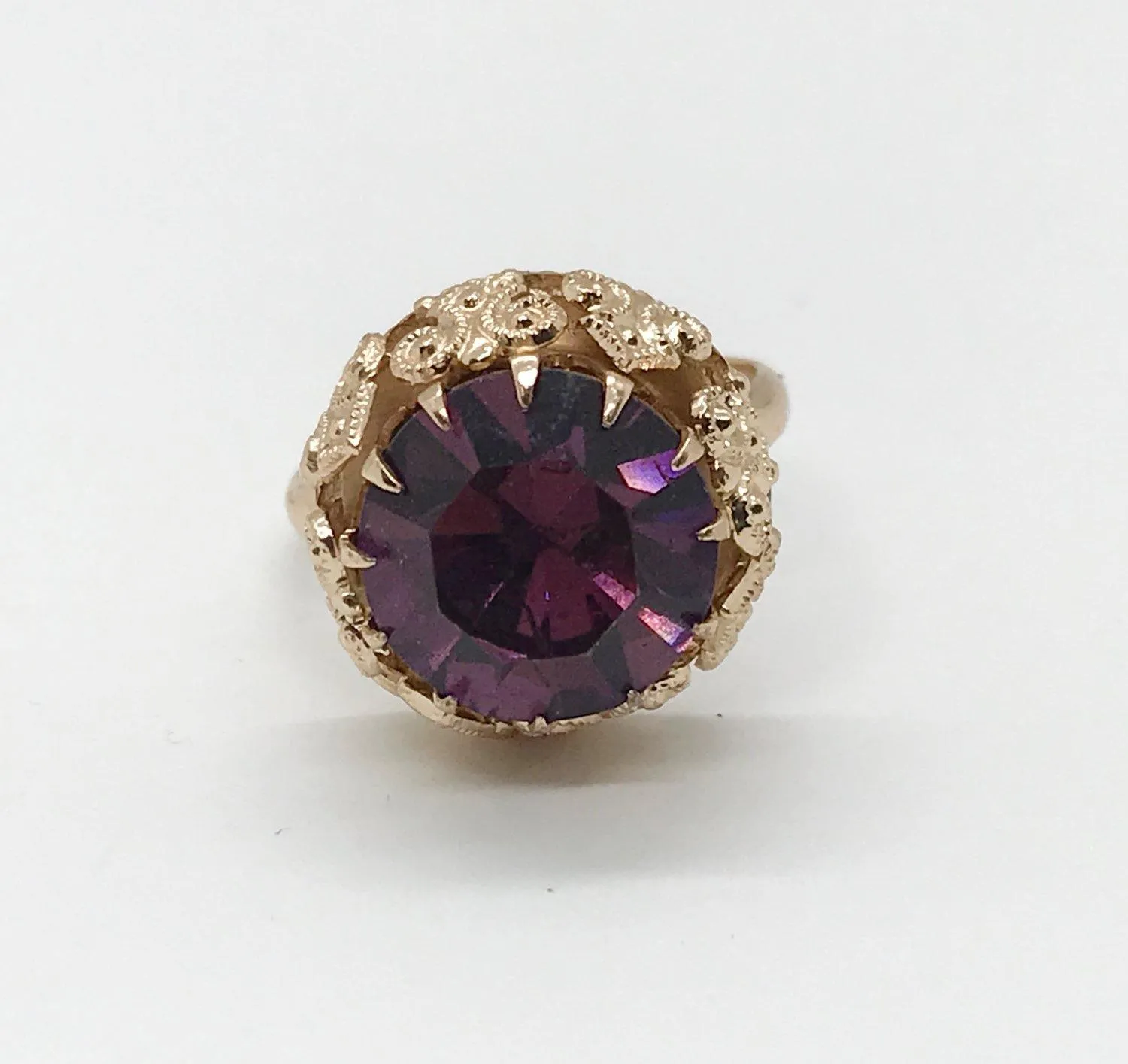 Vintage Purple Cocktail Ring