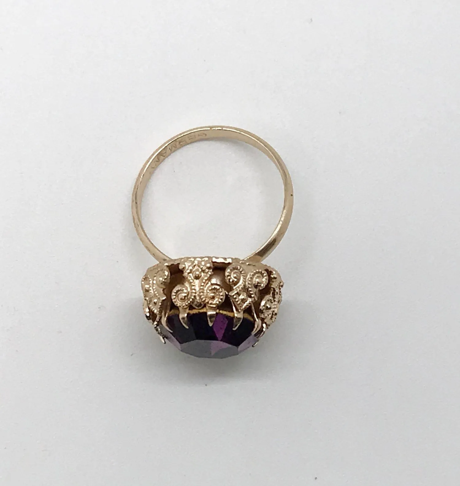 Vintage Purple Cocktail Ring